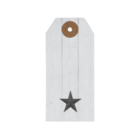 Faceted Barn Star Barnwood Paper Tag Charcoal 3.75x1.75 w/ Twine Set of 50 - The Fox Decor