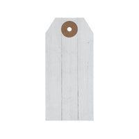 Faceted Barn Star Barnwood Paper Tag Charcoal 3.75x1.75 w/ Twine Set of 50 - The Fox Decor