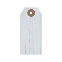 Faceted Barn Star Barnwood Paper Tag Barn Red 3.75x1.75 w/ Twine Set of 50 - The Fox Decor