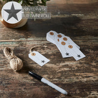 Thumbnail for Faceted Barn Star Barnwood Paper Tag Charcoal 2.75x1.5 w/ Twine Set of 50 - The Fox Decor