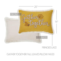 Gather Together Fall Leaves Pillow 14x20 - The Fox Decor