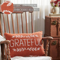 Grateful Pom Pom Pillow 14x20 - The Fox Decor
