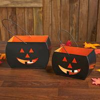 Tealight Holders Trick Or Treat Black Set of 2 - The Fox Decor