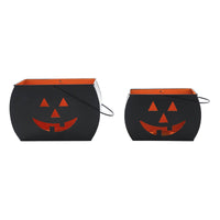 Tealight Holders Trick Or Treat Black Set of 2 - The Fox Decor