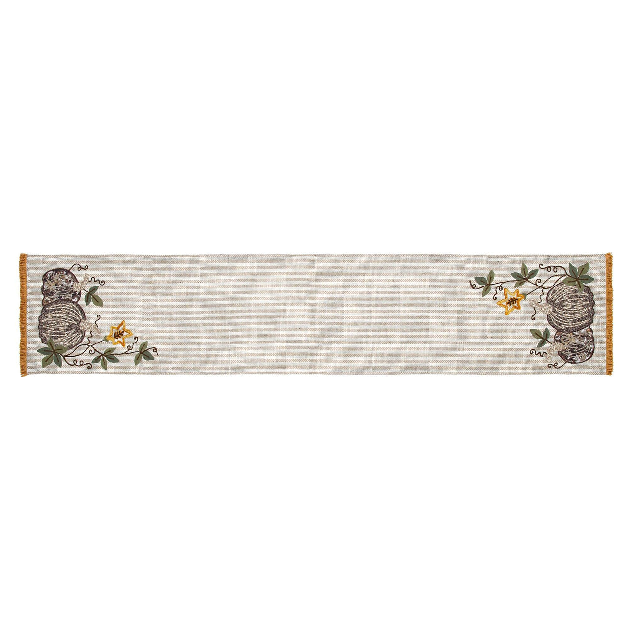 Autumn Pumpkin Patch Stripes Runner 12x60 - The Fox Decor