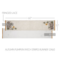 Autumn Pumpkin Patch Stripes Runner 12x60 - The Fox Decor