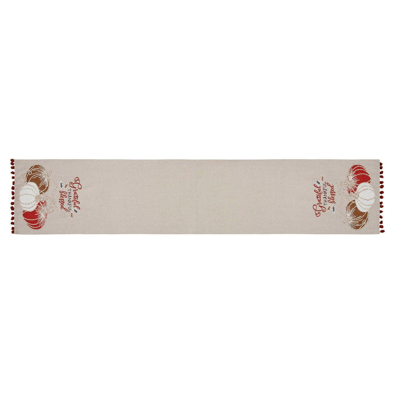 Grateful Thankful Blessed Pumpkins Runner 12x60 - The Fox Decor