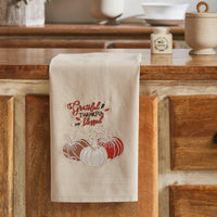 Thumbnail for Grateful Thankful Blessed Pumpkins Tea Towel 19x28 - The Fox Decor