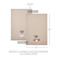 Thumbnail for Grateful Thankful Blessed Pumpkins Tea Towel 19x28 - The Fox Decor