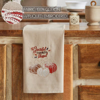 Thumbnail for Grateful Thankful Blessed Pumpkins Tea Towel 19x28 - The Fox Decor