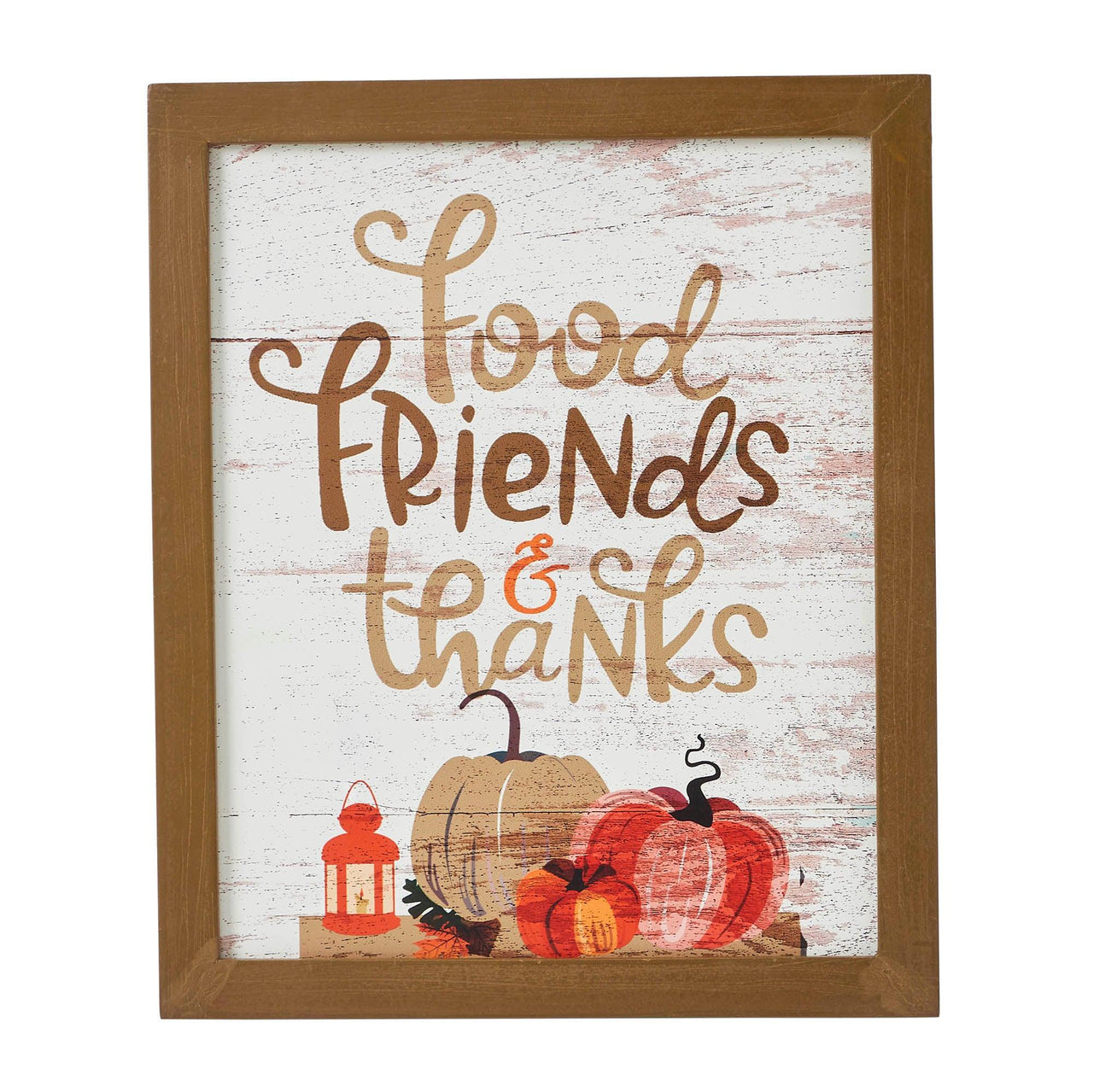 Food Friends & Thanks Wall Sign 12x10 - The Fox Decor