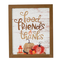 Food Friends & Thanks Wall Sign 12x10 - The Fox Decor