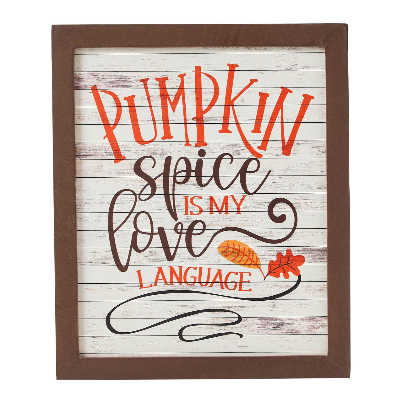 Shiplap Pumpkin Spice Is My Language Wall Sign 12x10 - The Fox Decor