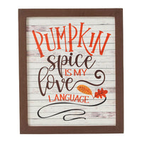 Shiplap Pumpkin Spice Is My Language Wall Sign 12x10 - The Fox Decor