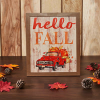 Thumbnail for Shiplap Hello Fall Red Truck Wall Sign 13x11 VHC Brands - The Fox Decor