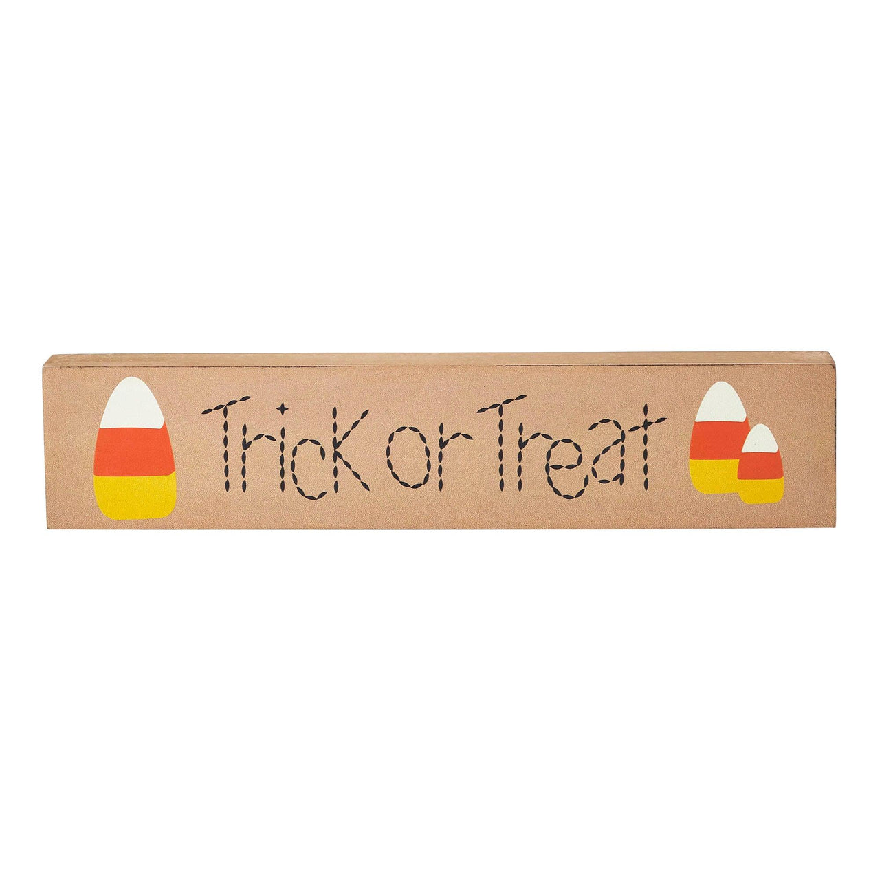 Trick Or Treat Candy Corn MDF Sign 2.75x13x1 - The Fox Decor