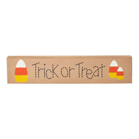 Trick Or Treat Candy Corn MDF Sign 2.75x13x1 - The Fox Decor