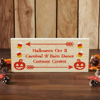 Thumbnail for Halloween Carnival MDF Sign 7x16x1 - The Fox Decor