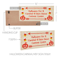 Thumbnail for Halloween Carnival MDF Sign 7x16x1 - The Fox Decor