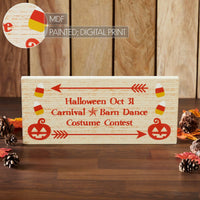 Thumbnail for Halloween Carnival MDF Sign 7x16x1 - The Fox Decor