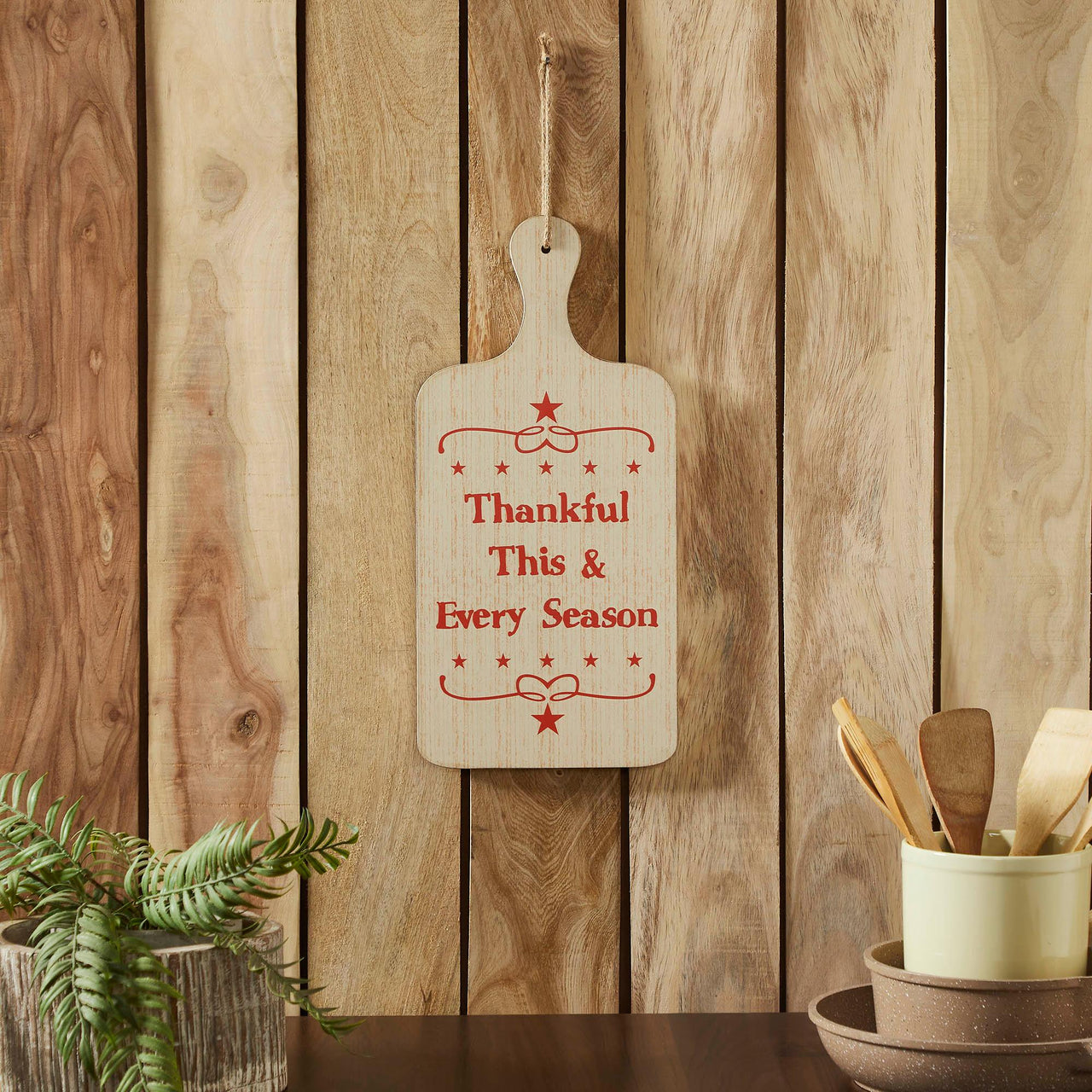 Thankful This & Every Season MDF Cutting Board Sign 18x8.5 - The Fox Decor