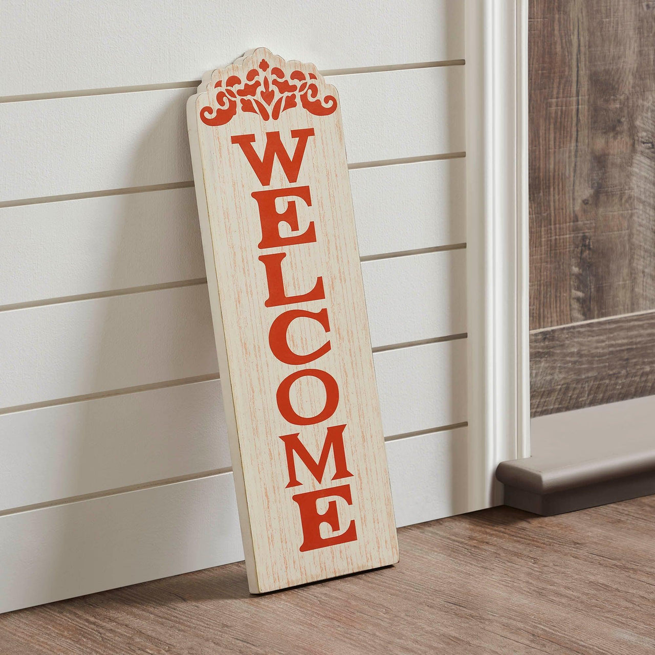 Welcome MDF Wall Sign Harvest Color 18x6 - The Fox Decor