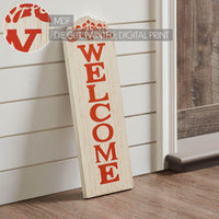 Welcome MDF Wall Sign Harvest Color 18x6 - The Fox Decor