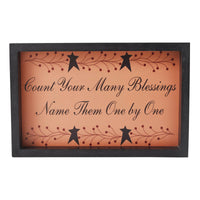 Thumbnail for Count Your Many Blessings Vine Prim Stars MDF Wall Sign 9x14x1.5 - The Fox Decor