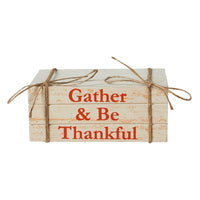 Thumbnail for Gather & Be Thankful Faux Book Stack 2.5x6x4 - The Fox Decor
