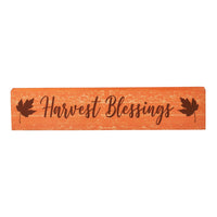 Thumbnail for Harvest Blessings Fall Leaves MDF Sign 2.75x13 - The Fox Decor