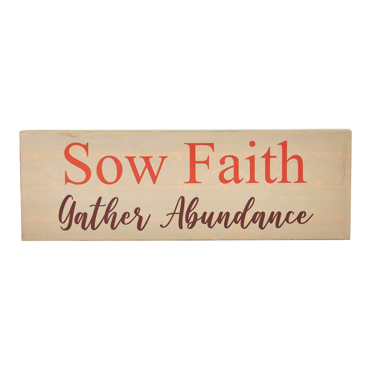 Sow Faith Gather Abundance Green Base MDF Sign 5x15 - The Fox Decor