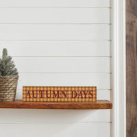 Thumbnail for Autumn Days Burgundy on Mustard Base MDF Sign 3x14 - The Fox Decor