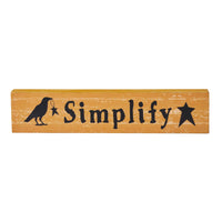 Simplify Prim Stars w/ Raven Mustard Base MDF Sign 2.75x13 - The Fox Decor