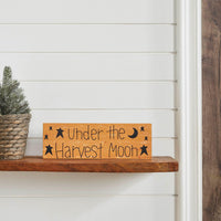 Under The Harvest Moon Prim Stars Mustard Base MDF Sign 4x12 - The Fox Decor