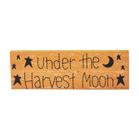 Under The Harvest Moon Prim Stars Mustard Base MDF Sign 4x12 - The Fox Decor