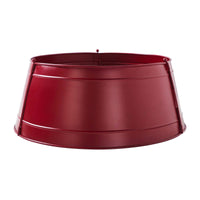 Thumbnail for Christmas Tree Collar Metal Barn Red/Burgundy/Charcoal 8x20x20 VHC Brands - The Fox Decor