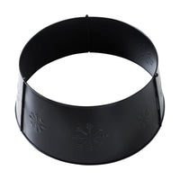 Snowflake Christmas Tree Collar Metal Charcoal 8x20x20 VHC Brands - The Fox Decor