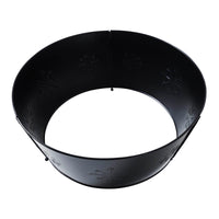 Snowflake Christmas Tree Collar Metal Charcoal 8x20x20 VHC Brands - The Fox Decor