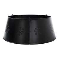 Snowflake Christmas Tree Collar Metal Charcoal 8x20x20 VHC Brands - The Fox Decor