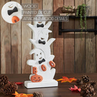 Thumbnail for Ghost Stack BOO Wooden Figurine 16x6.5x2 - The Fox Decor