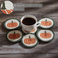 Pumpkin Bounty Stencil Coaster Set of 6 - The Fox Decor