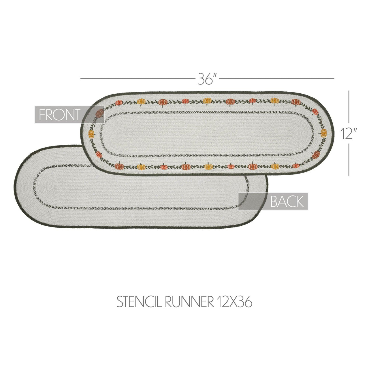 Pumpkin Bounty Stencil Runner 12x36 - The Fox Decor