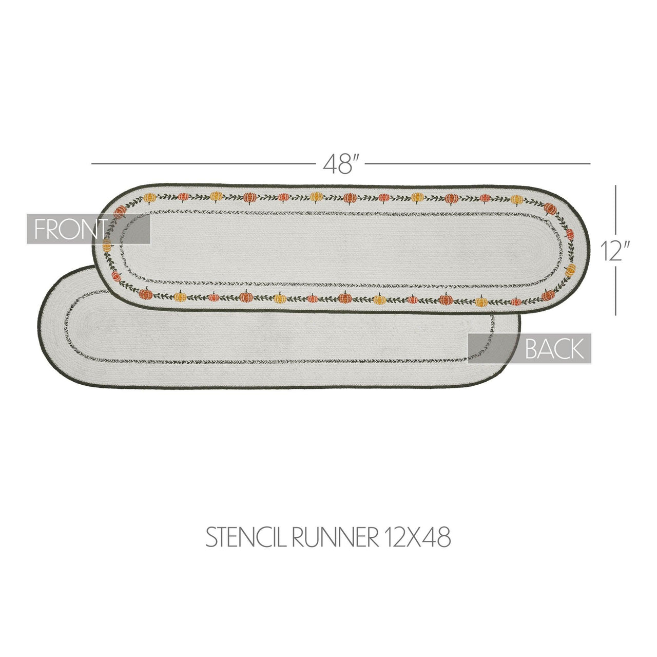 Pumpkin Bounty Stencil Runner 12x48 - The Fox Decor