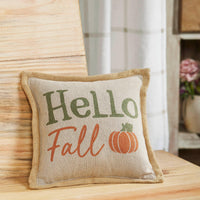 Pumpkin Bounty Hello Fall Pillow 9x9 - The Fox Decor