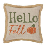 Pumpkin Bounty Hello Fall Pillow 9x9 - The Fox Decor