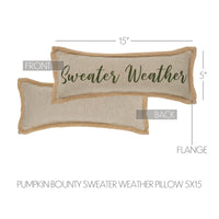 Pumpkin Bounty Sweater Weather Pillow 5x15 - The Fox Decor