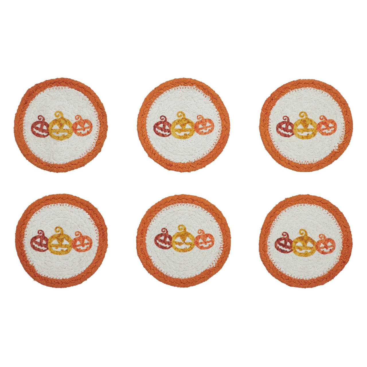 Country Halloween Stencil Coaster Set of 6 - The Fox Decor
