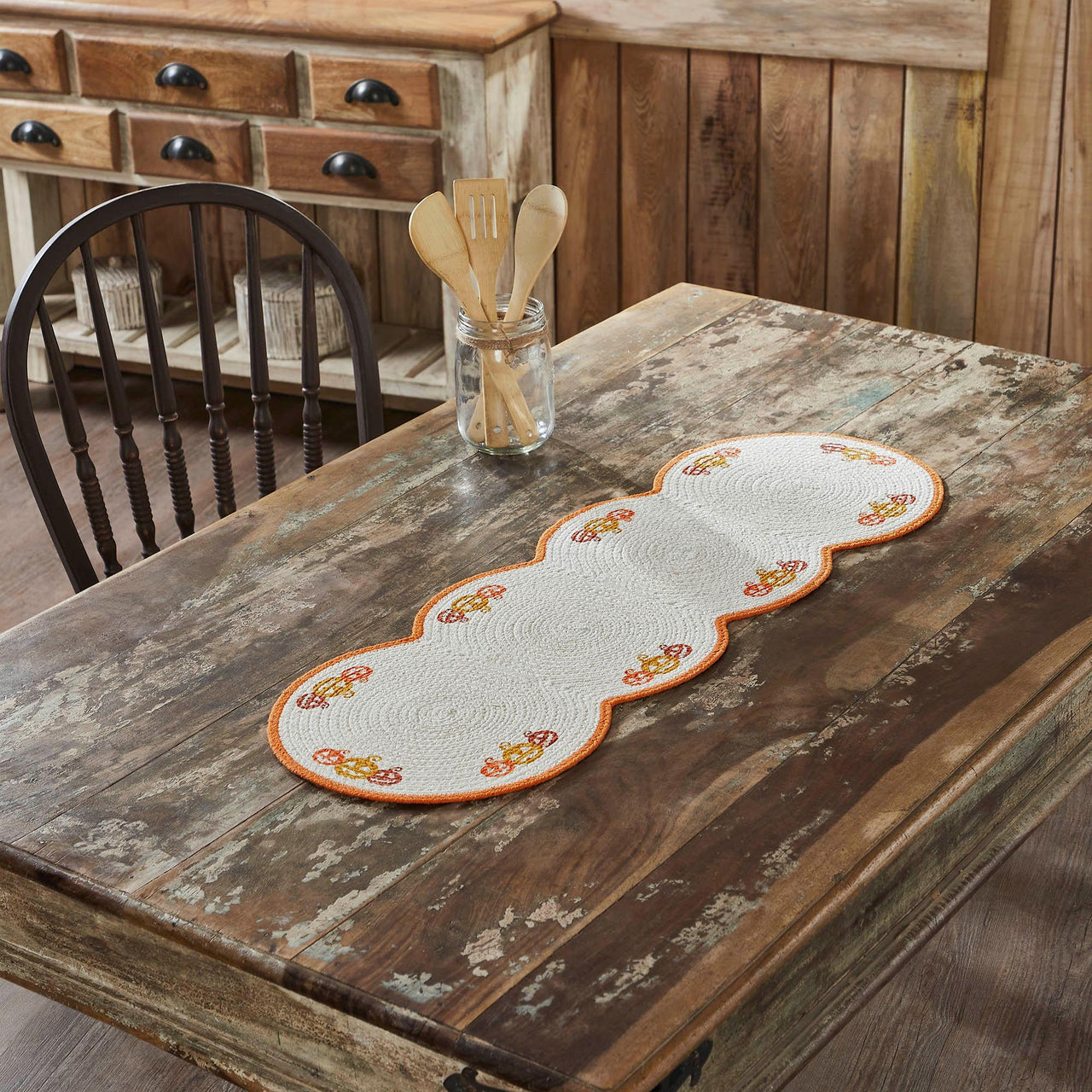 Country Halloween Stencil Runner 12x36 - The Fox Decor