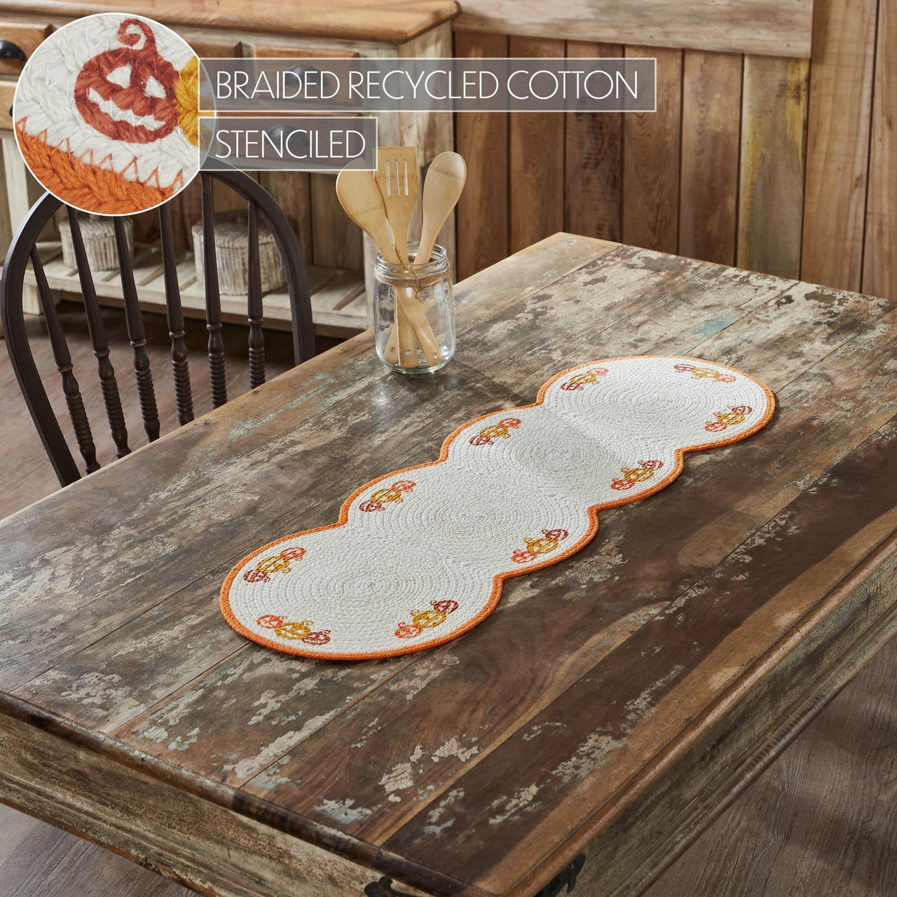 Country Halloween Stencil Runner 12x36 - The Fox Decor