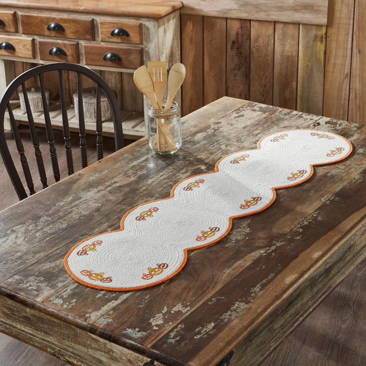 Country Halloween Stencil Runner 12x48 - The Fox Decor